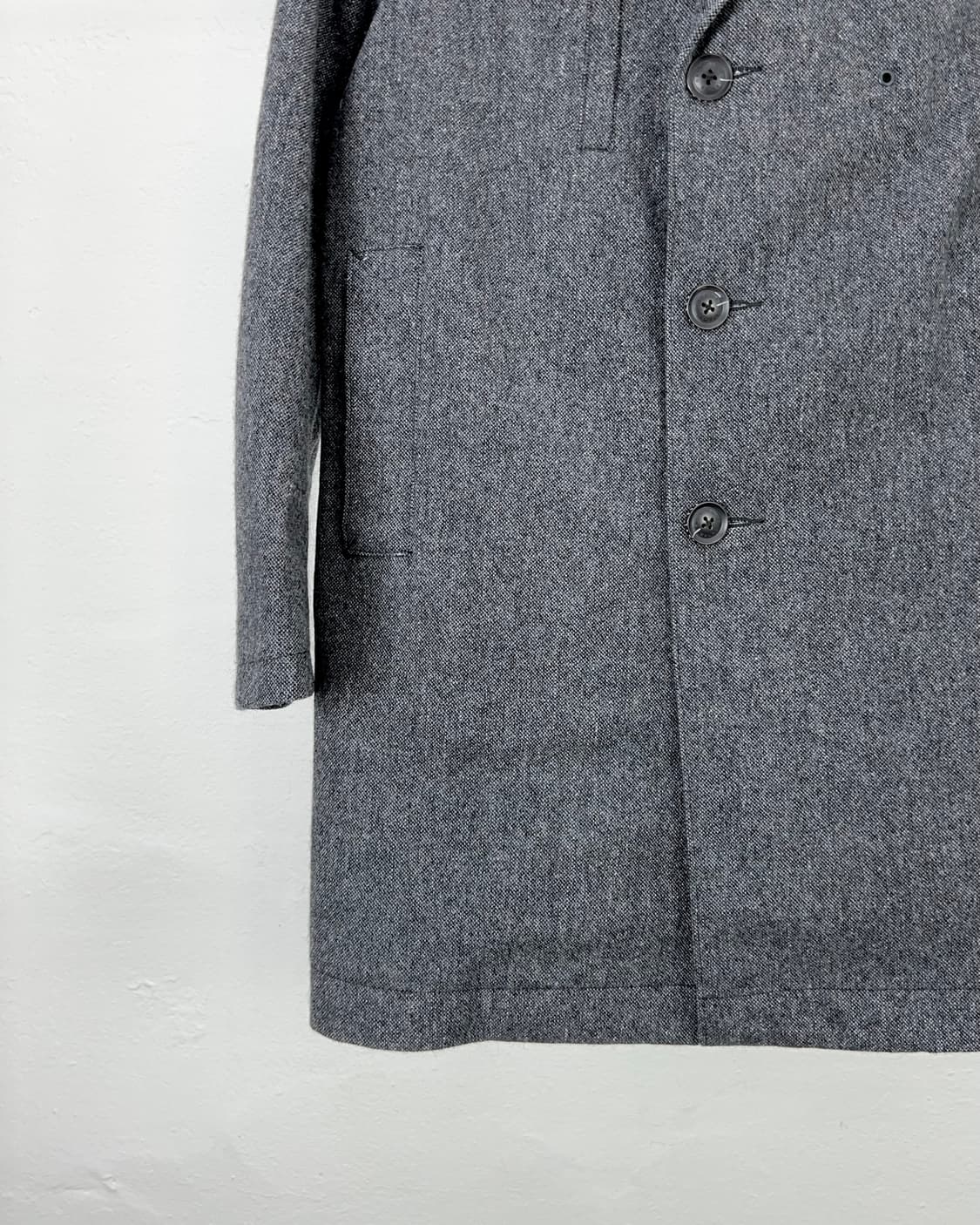 나나미카 차콜 고어텍스 울 체스터필드 카라 코트 상품이미지4