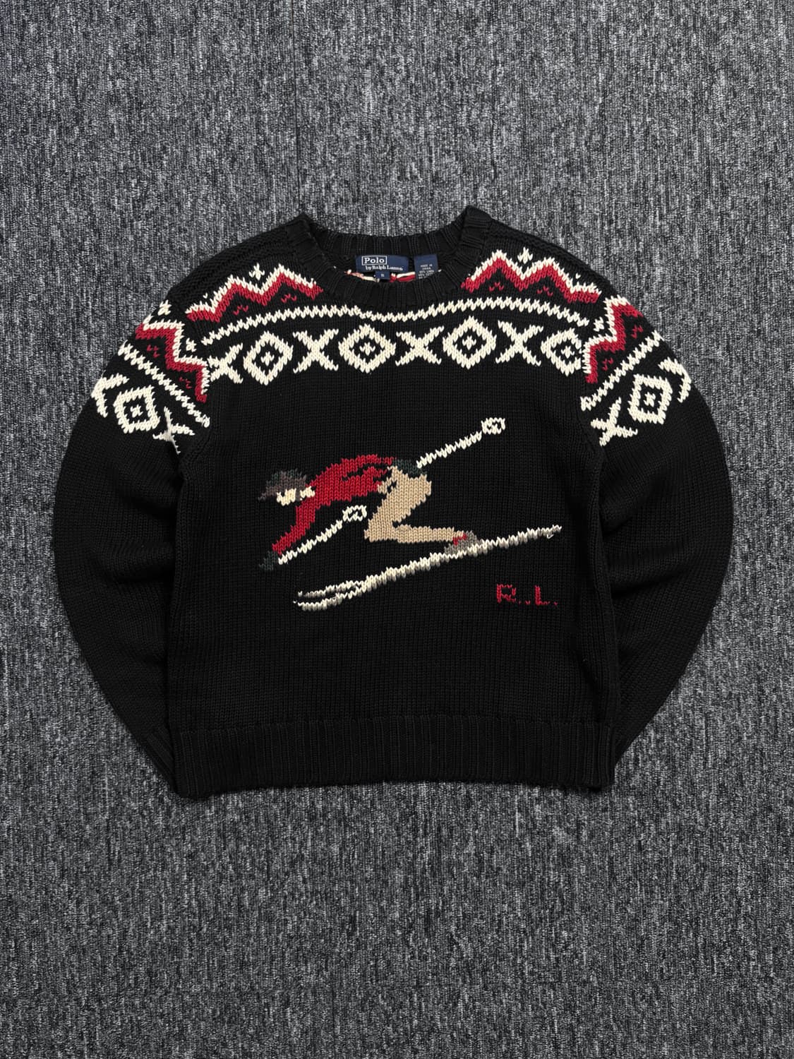 폴로 다운힐 스키어 그래픽 니트 상품이미지3