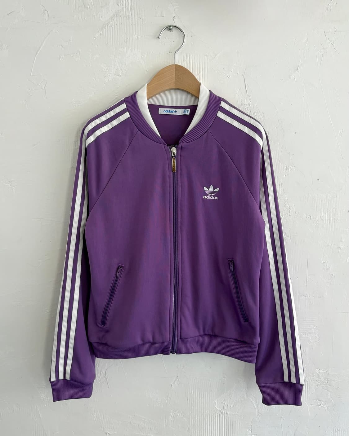 Adidas 아디다스 파이어버드 퍼플컬러 안감로고 우먼 트랙탑 상품이미지5