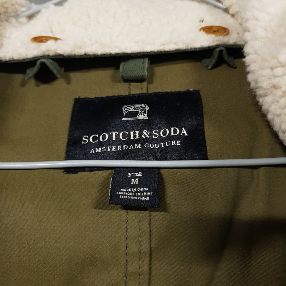 100) 스카치앤소다 피쉬테일 M65 야상 쉐르파 후드 자켓 파카 카키 상품이미지7