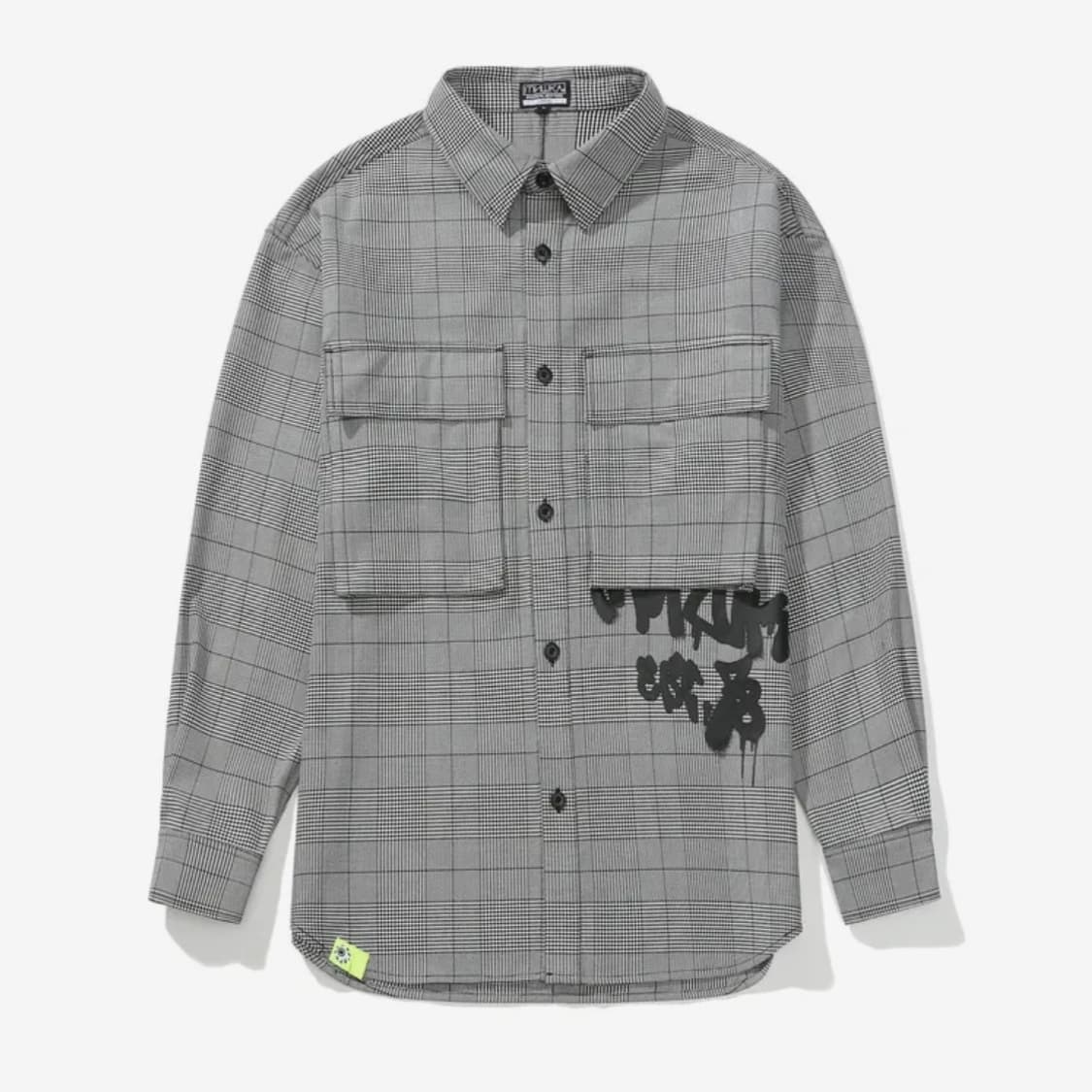 미시카 킵와치 빅로고 체크 오버핏 셔츠 상품이미지6