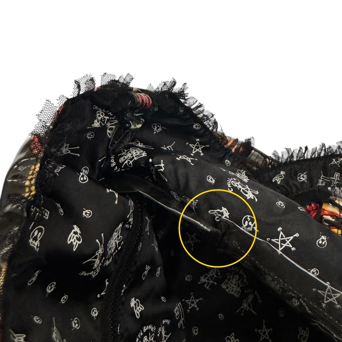 히스테릭글래머 PVC 프릴 레이스 숄더백 블랙 상품이미지8