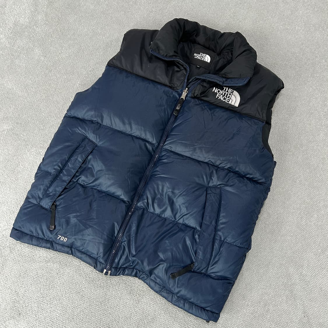 노스페이스 700 패딩 조끼 네이비/블랙 m 상품이미지1