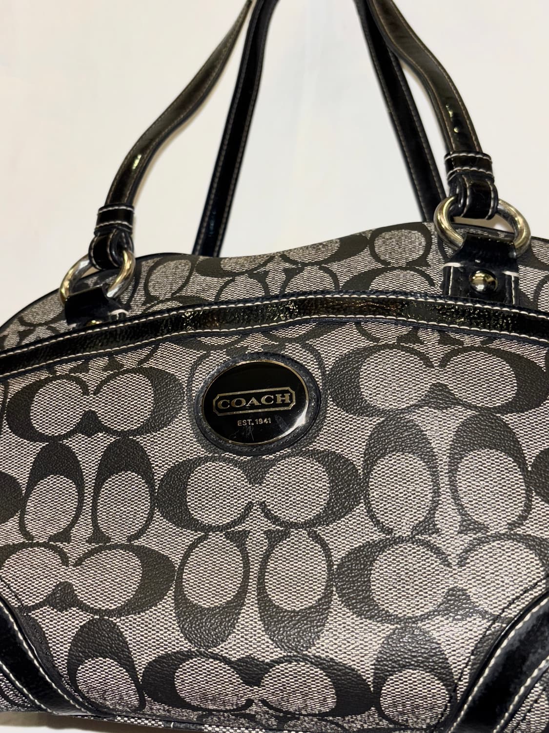 코치 시그니처 블랙 토트백 상품이미지5