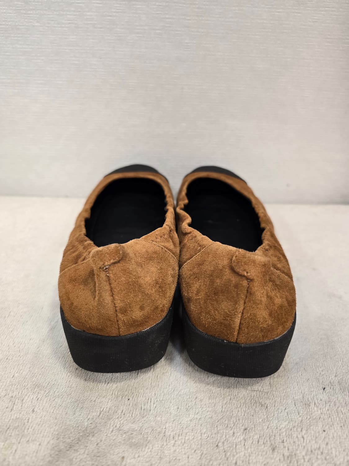 핏플랍 발레리나 플랫 슈즈 스웨이드 브라운/블랙 37 (235) 상품이미지4