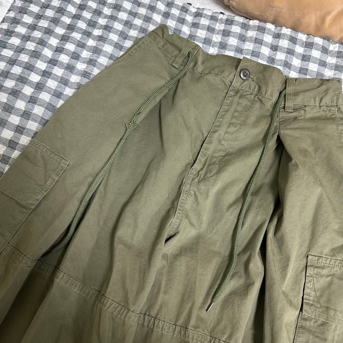 블렘토 벌룬 카고 면팬츠 카키 M 아메카지룩 상품이미지6