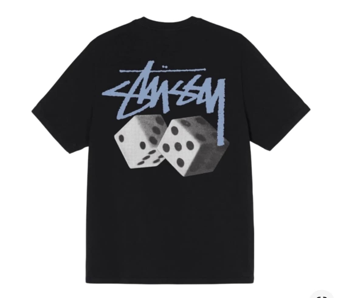 스투시 다이스 피그먼트 다이드 반팔 블랙 s 상품이미지1