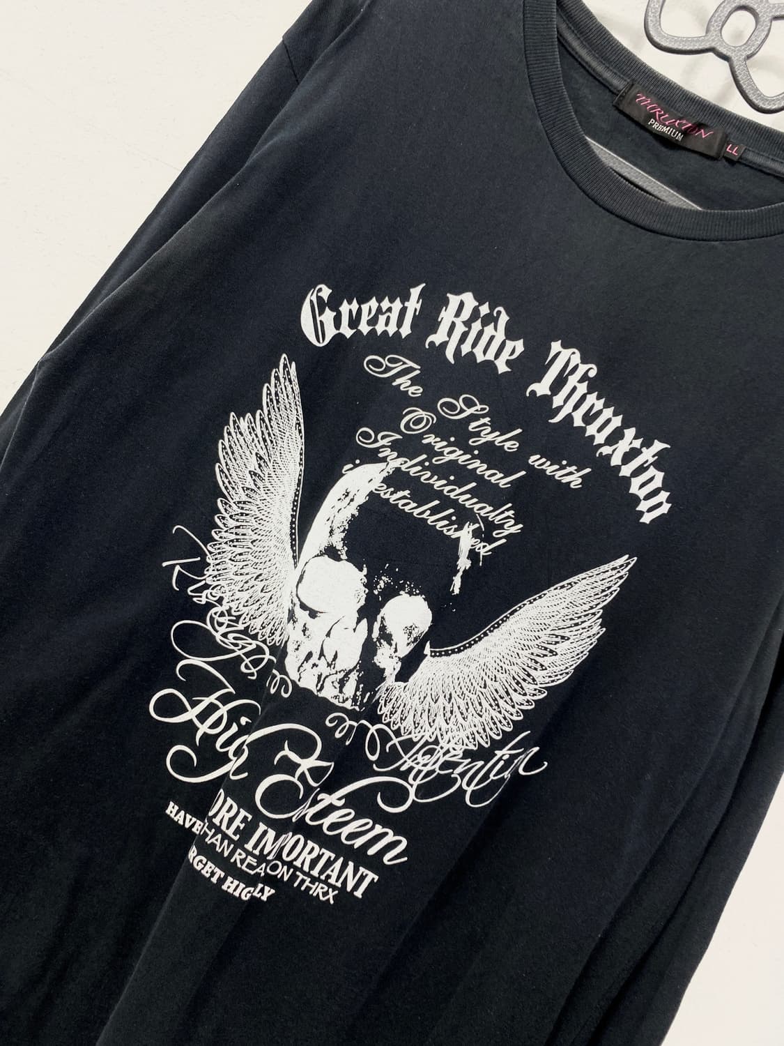 [THRUXTON] 펑크 스컬 날개 레터링 롱슬리브 상품이미지6