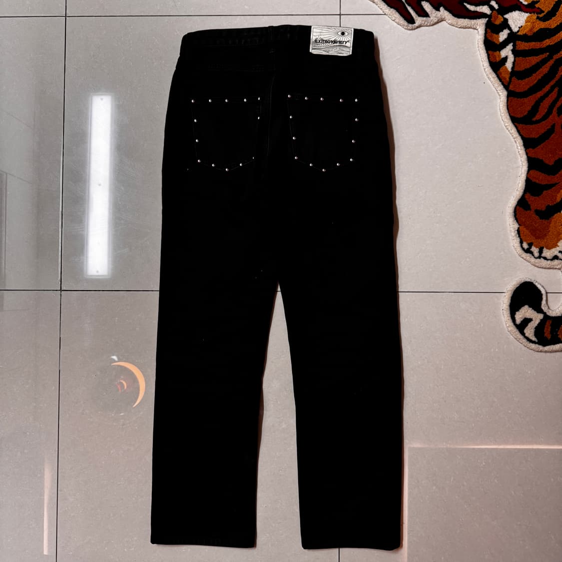 엑스트라오디너리 스터드 데님팬츠 블랙 M 상품이미지3