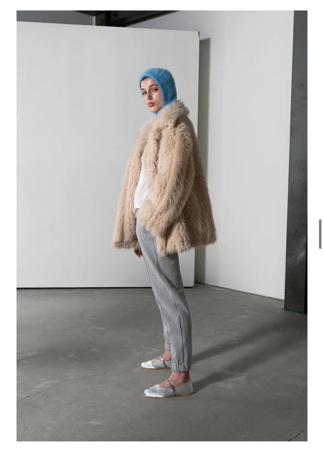 페이크퍼자켓 베이지 상품이미지2