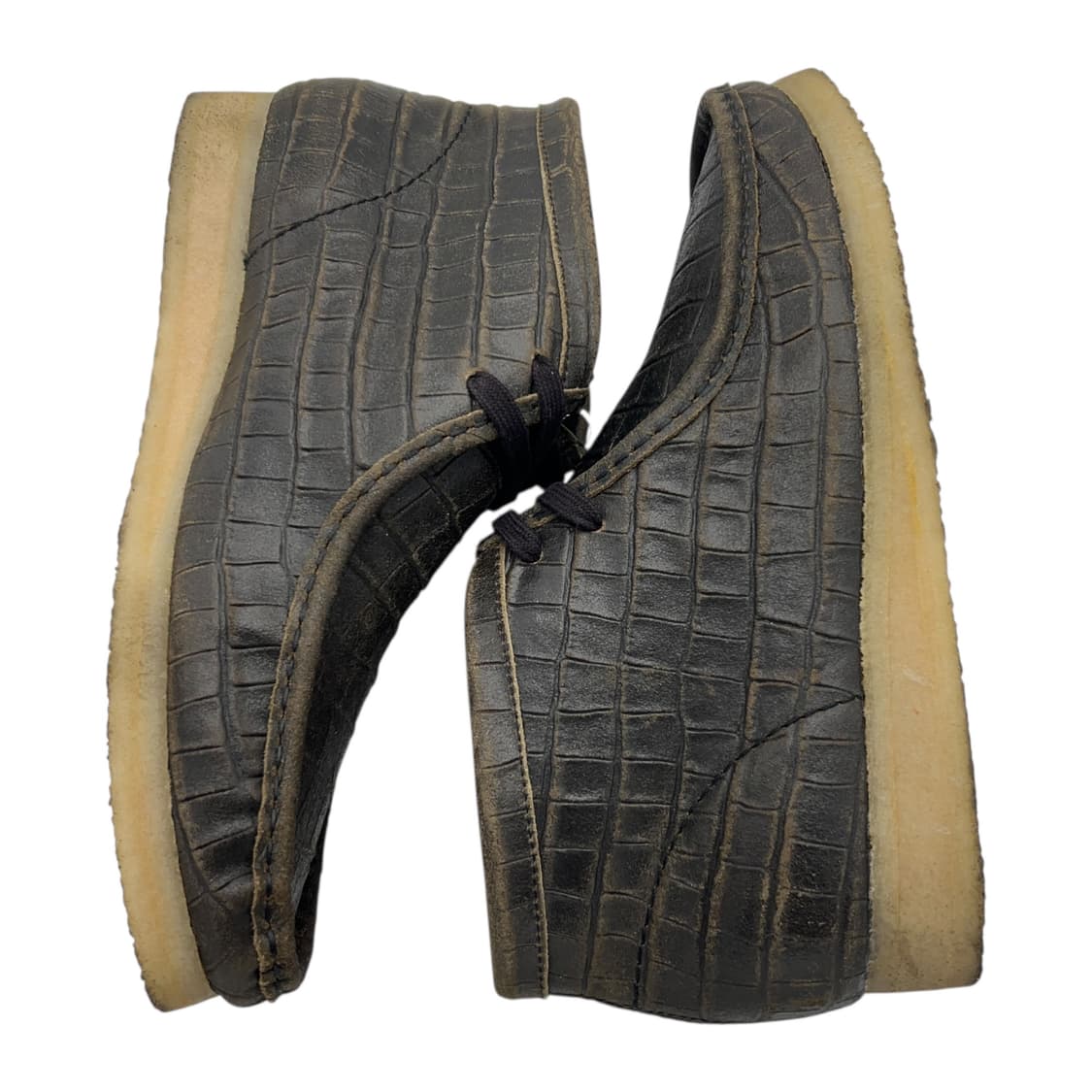 275 클락스 왈라비 부츠 블랙 크로커다일 디스트레스드 상품이미지3