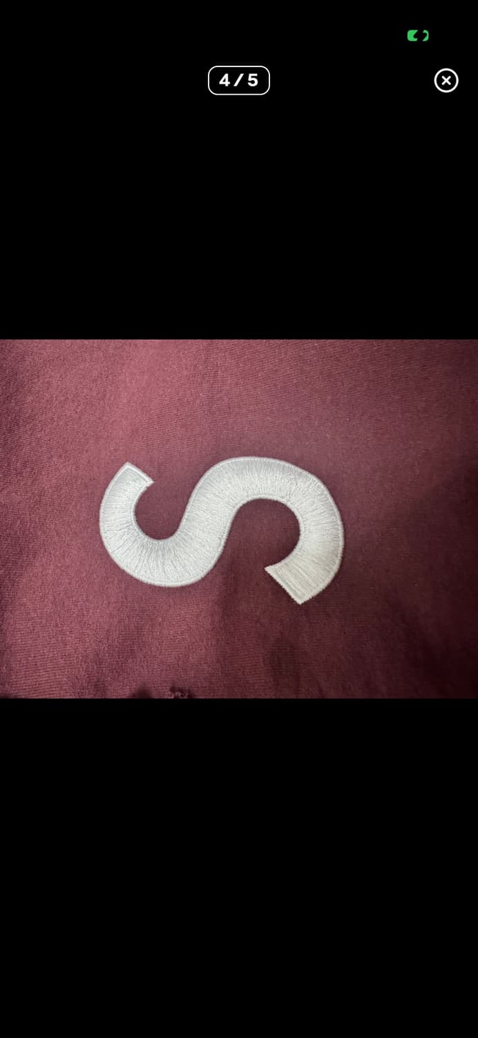 슈프림 S로고 후드집업 마룬 L 상품이미지3