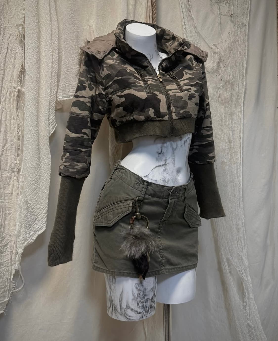 Camo Cropped Peding 상품이미지2