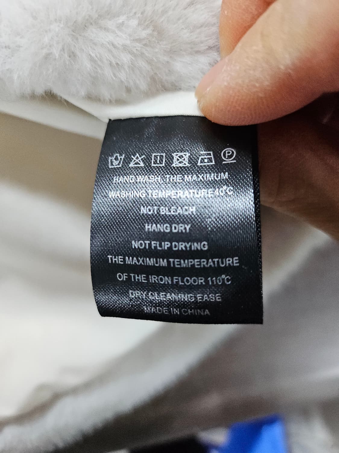 페이크 밍크퍼 후드 코트 L 상품이미지5