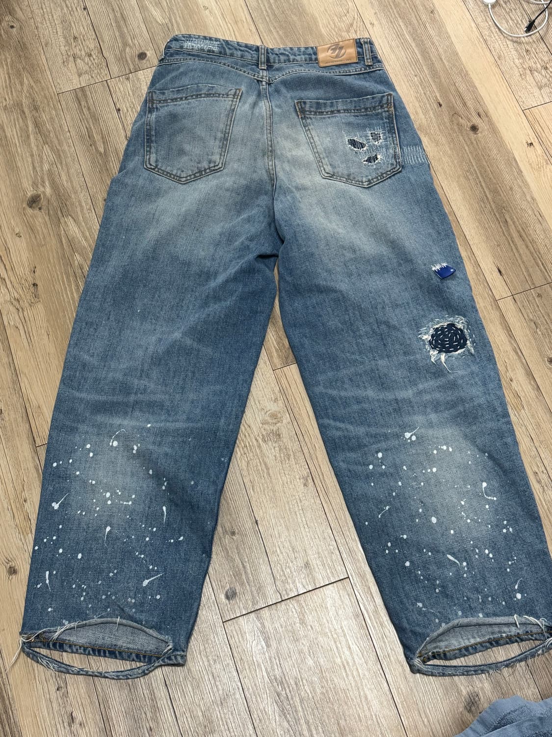 자라x아더에러 패치워크 블루 진 맨즈36 상품이미지4