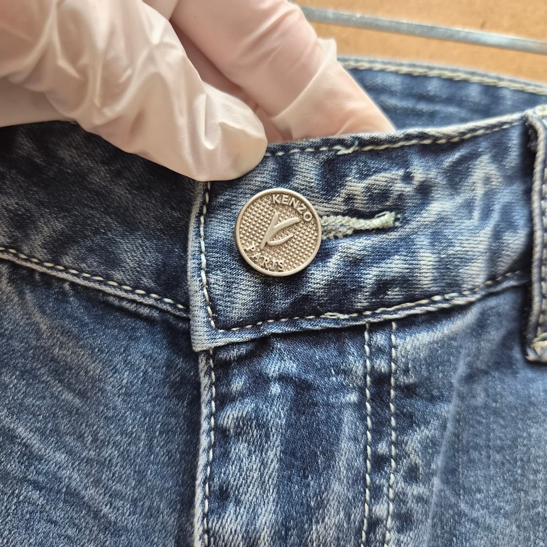 겐조(KENZO) 로고 패치 데님 쇼츠 상품이미지2