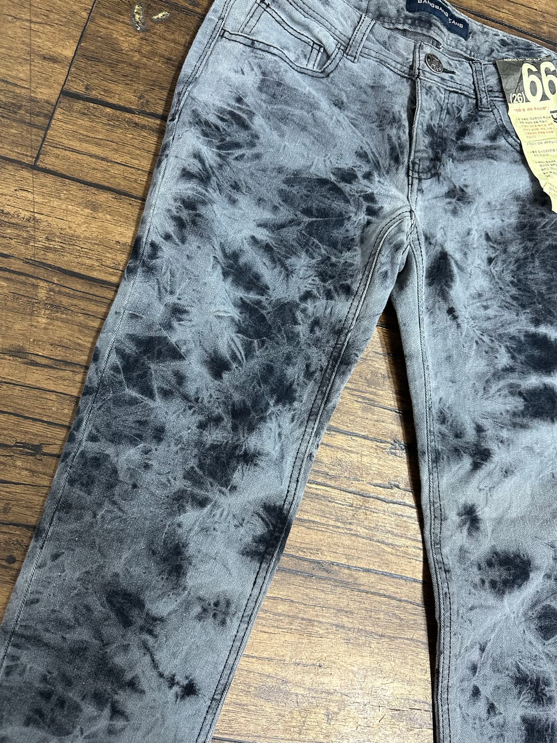 뱅뱅진스 워싱 데님 팬츠 26인치 새제품 올드스쿨 빈티지느낌 상품이미지2