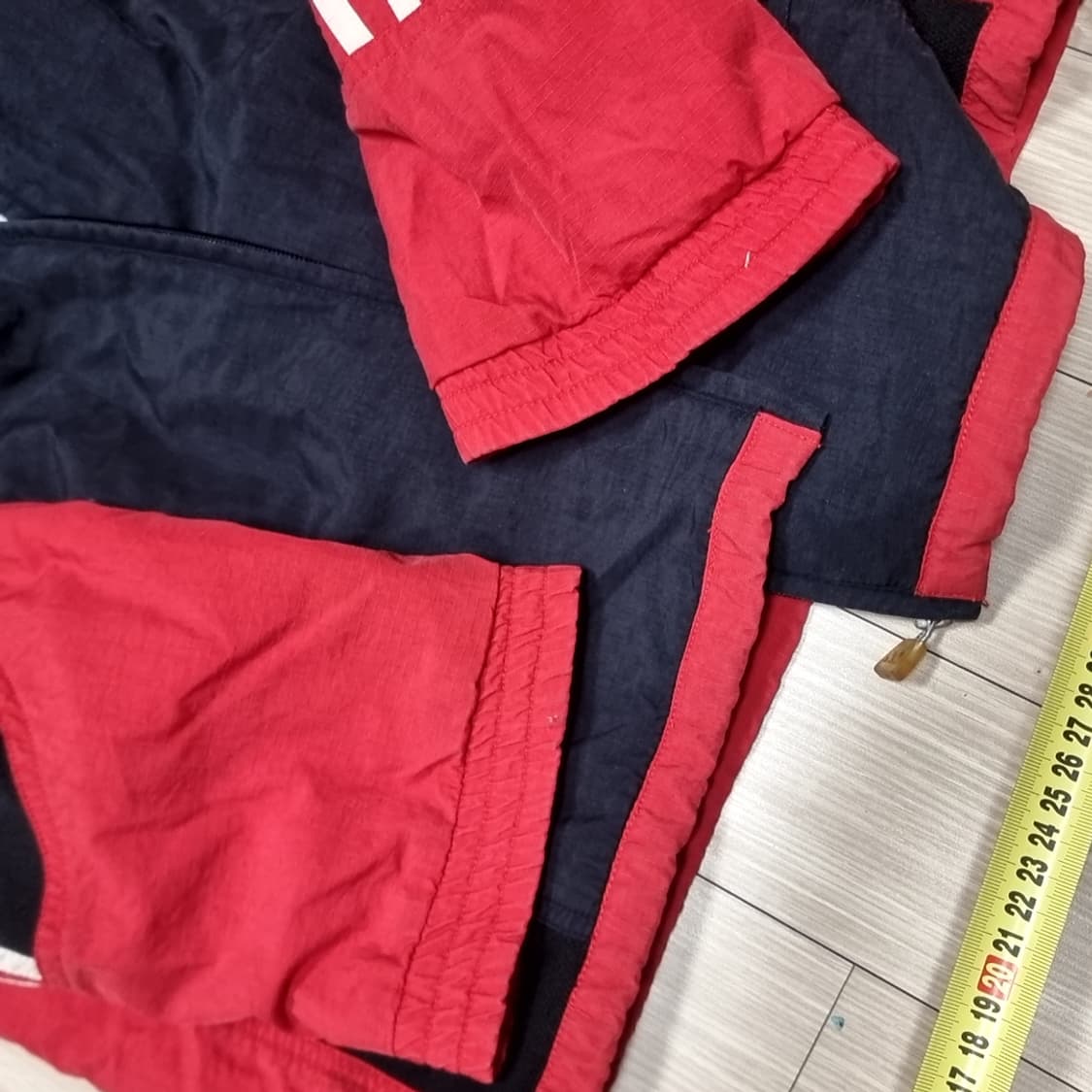 80s 빈티지 아디다스 레드/네이비 바람막이 자켓(100) 상품이미지9
