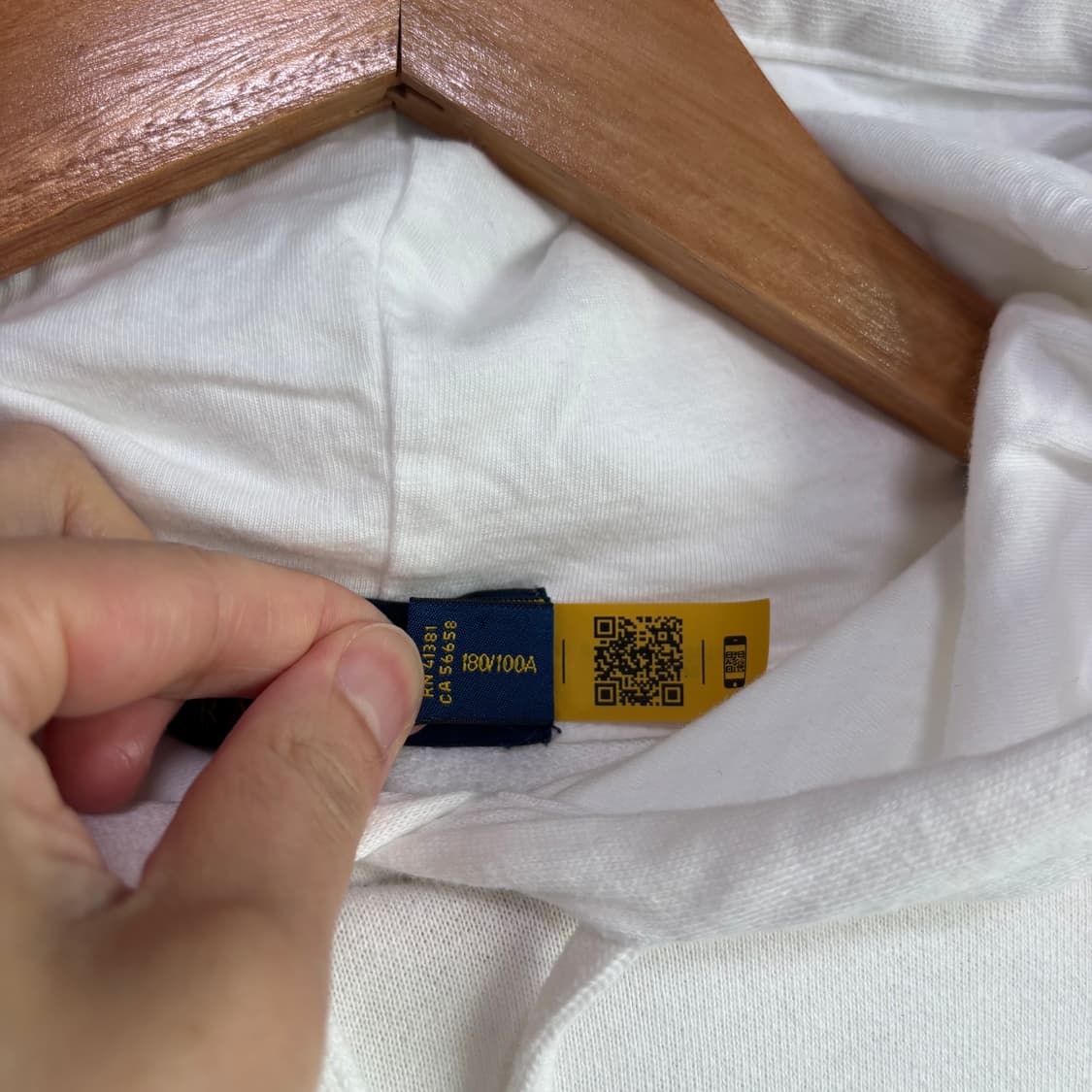 폴로 랄프로렌 스트라이프 페인트 스플라터 후드 화이트 상품이미지4