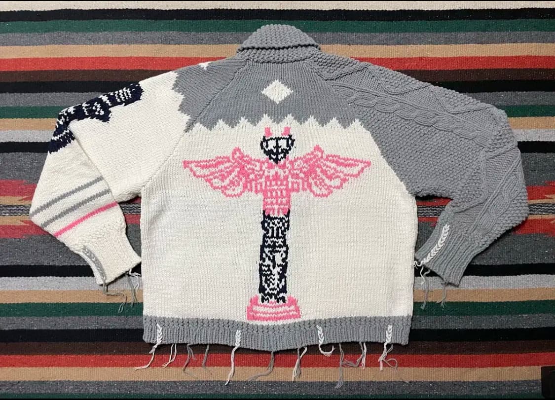 부후토 니트 짚업 가디건- M 상품이미지2