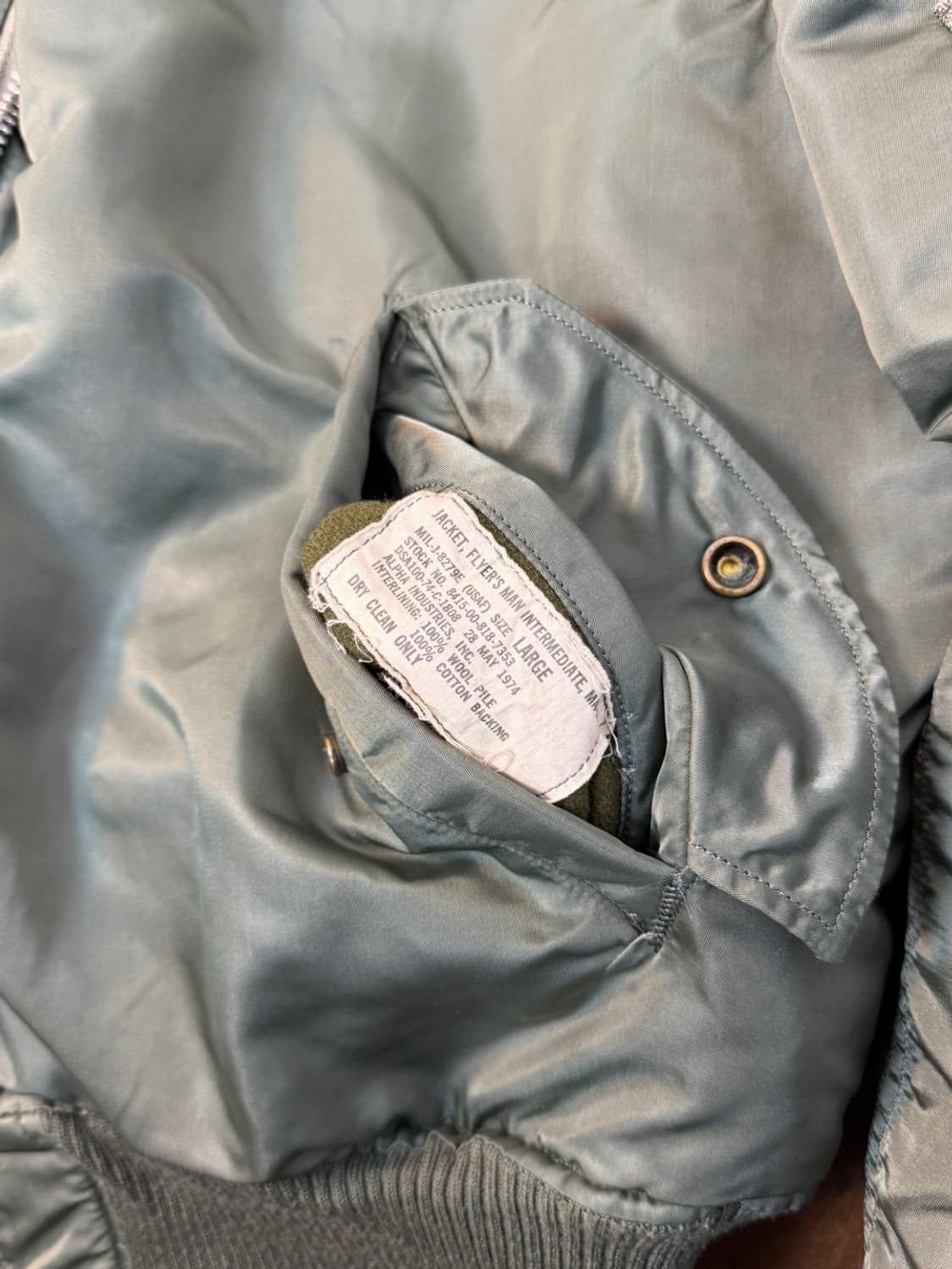 70s 알파인더스트리 8279E 봄버 자켓  상품이미지9