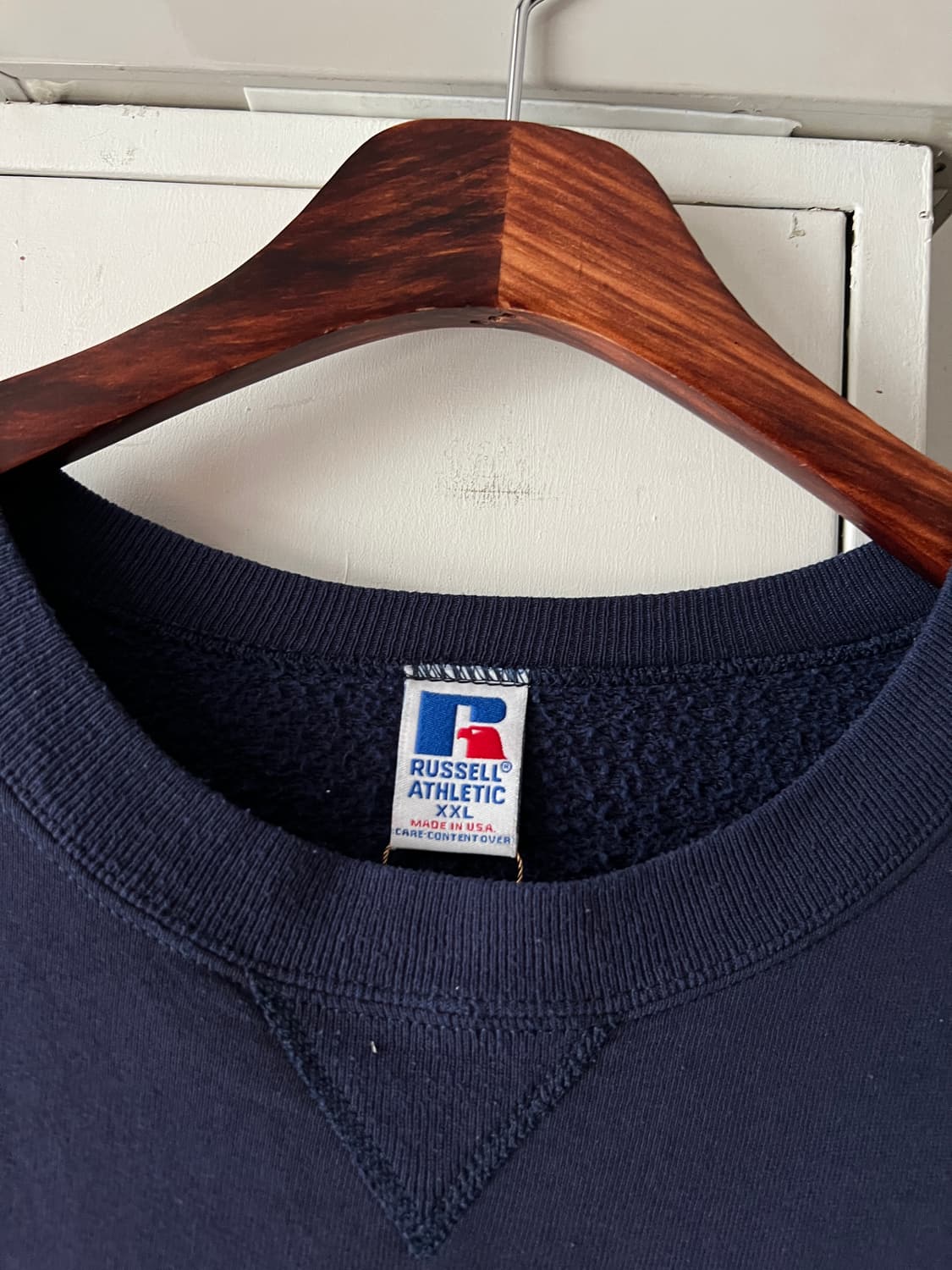 [2XL]90's 러셀 Made in USA 네이비 스웻셔츠 상품이미지3