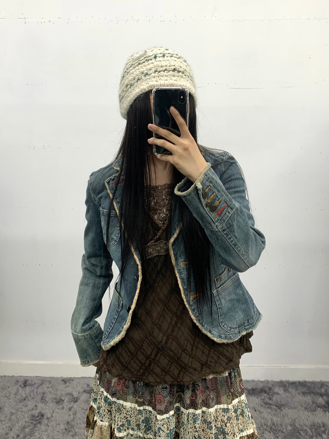 Any fam 데님 카라 자켓 상품이미지2