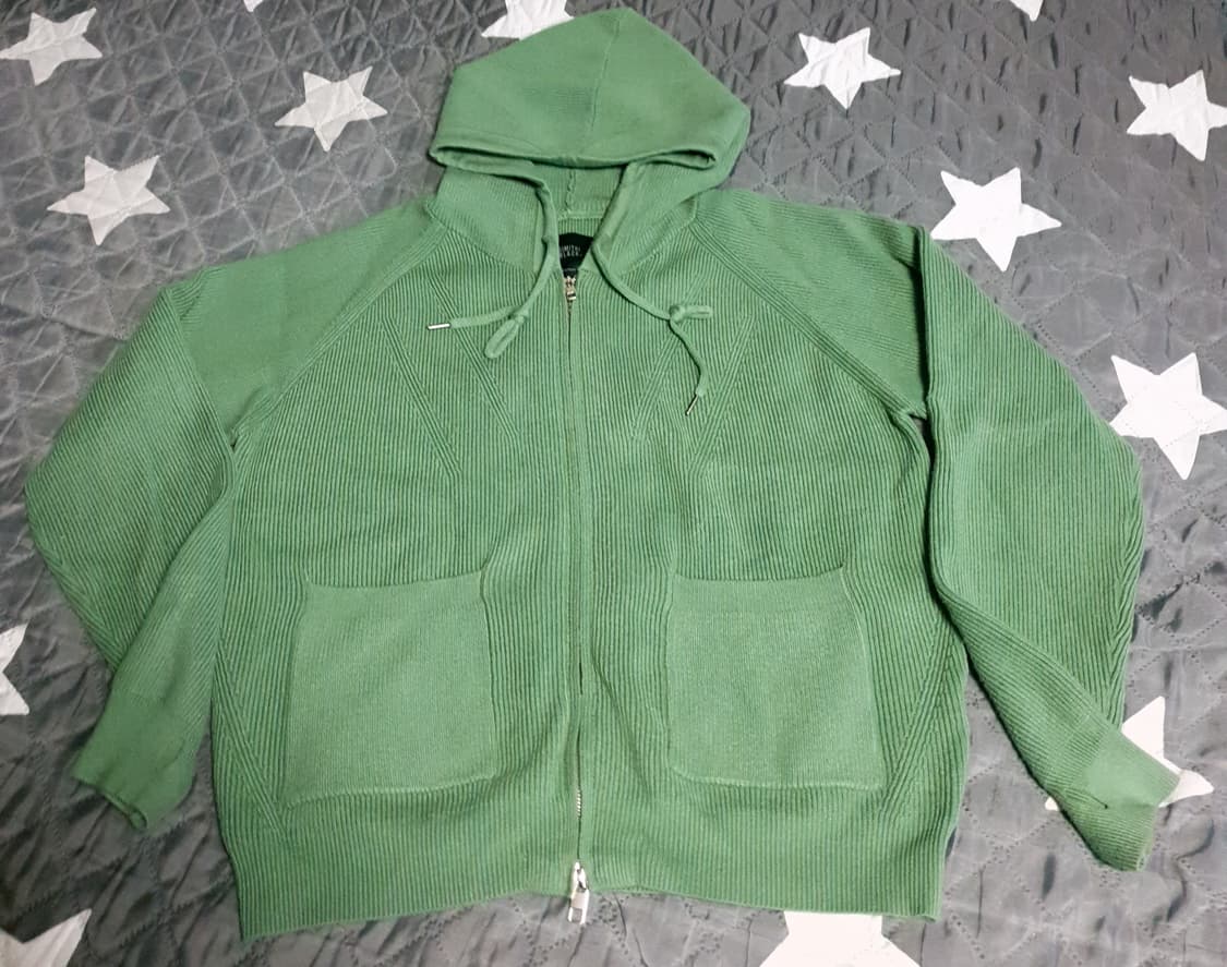 디미트리블랙 2WAY 혜비 하찌 니트 후드집업 라이트그린 (L) 상품이미지3