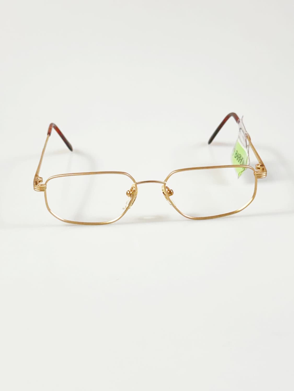 90s BARHOMAN 골드 슬림 스퀘어 메탈 빈티지 안경 상품이미지1