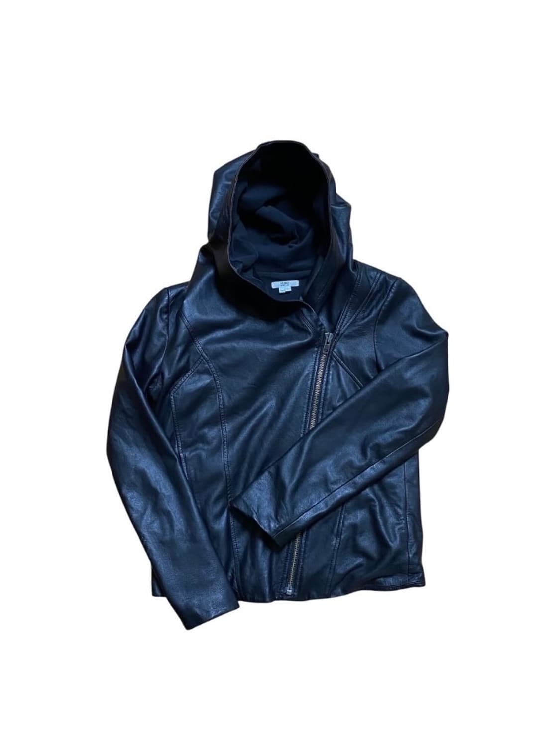 Asymmetric Zip Leather Jacket 상품이미지1