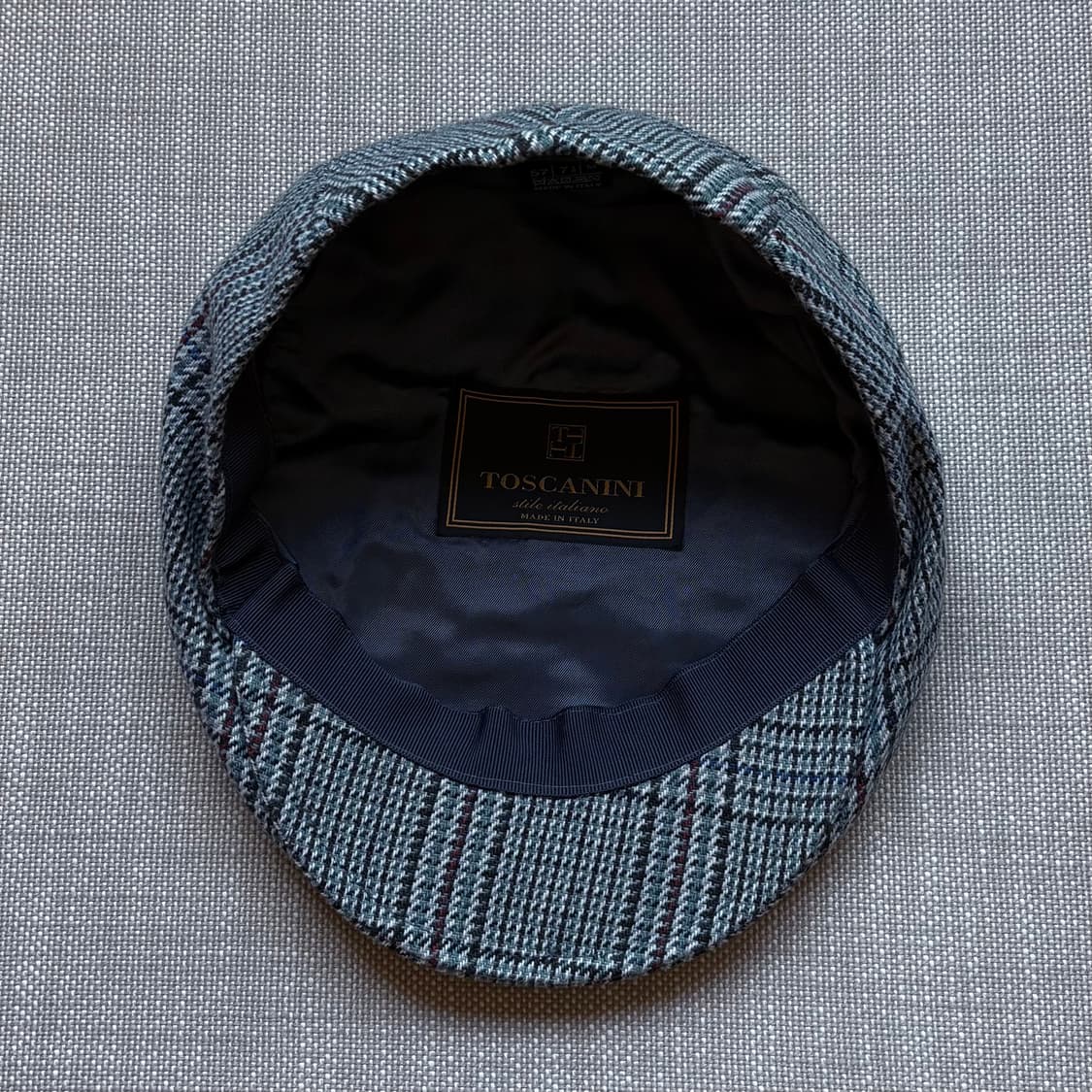 [새제품] 이태리 TOSCANINI 클래식 트위드 체크 플랫 캡 상품이미지5