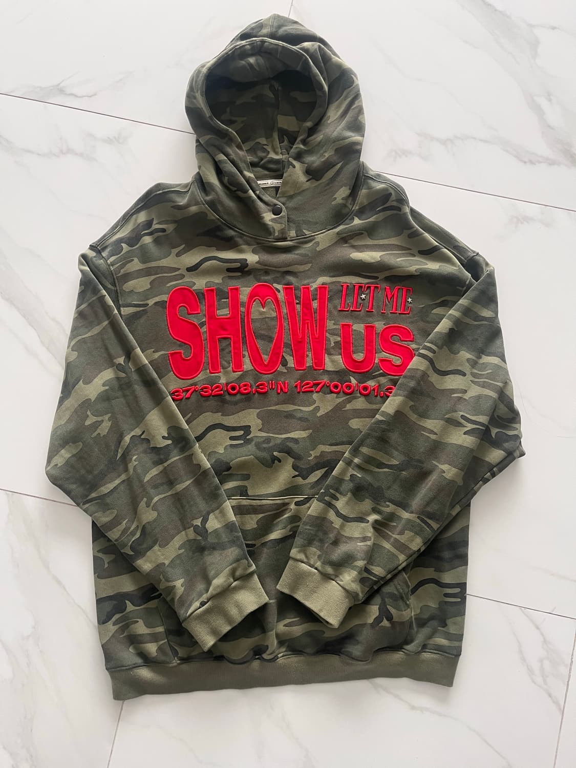 러브이즈트루 카모 후드티SH SHOW US HOODIE(KHAKI) 상품이미지3