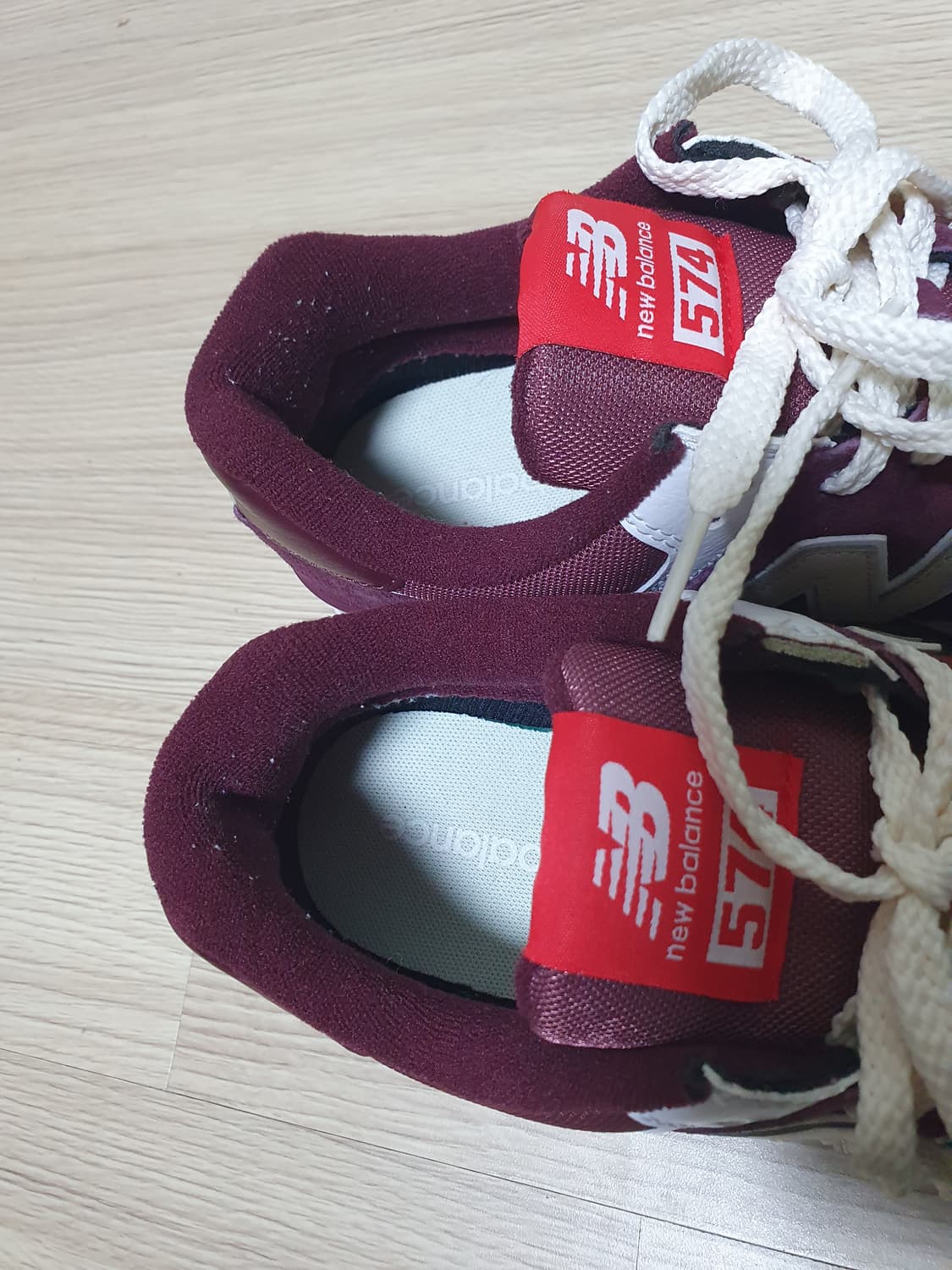 뉴발란스 574 버건디 스웨이드 운동화 270 상품이미지8