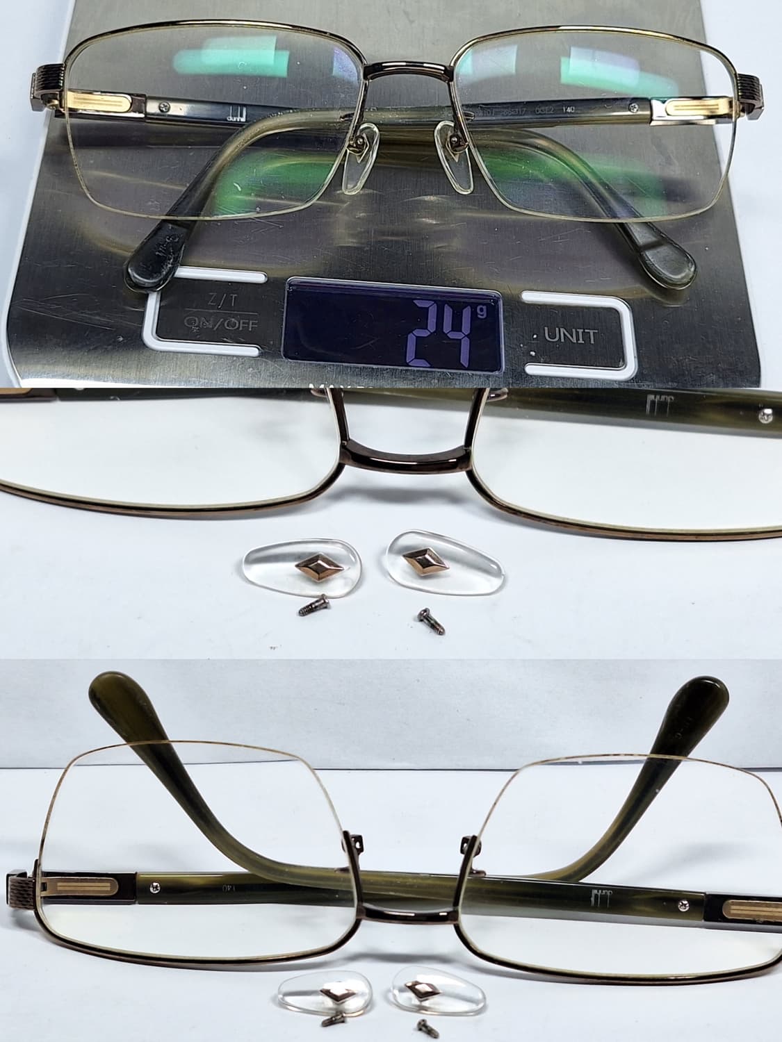 DUNHILL 던힐 VDH110J 티타늄 프리미엄 반무테 안경테 안경 상품이미지5