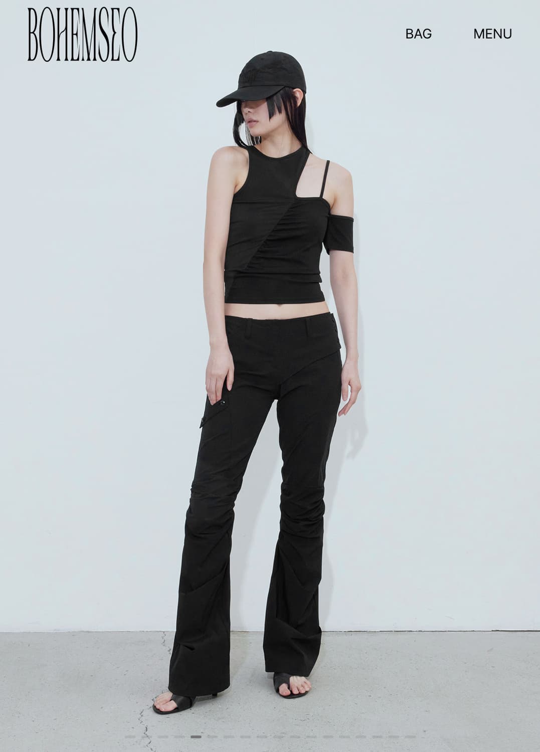 [새상품] 보헤미안서울 보헴서 부츠컷 셔링 팬츠 상품이미지4