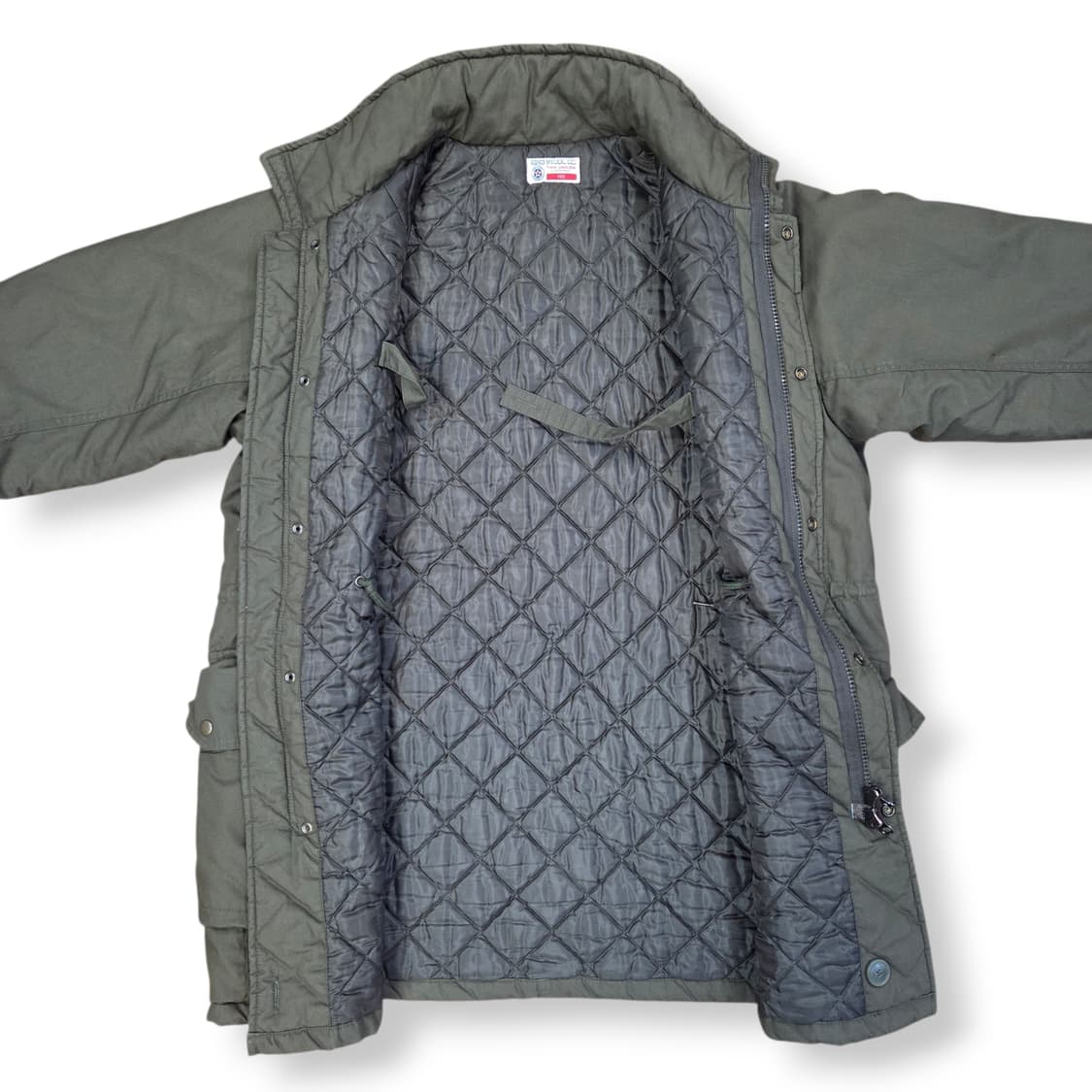 킹스툴 카키색 오버핏 야상 개파카 점퍼 상품이미지2