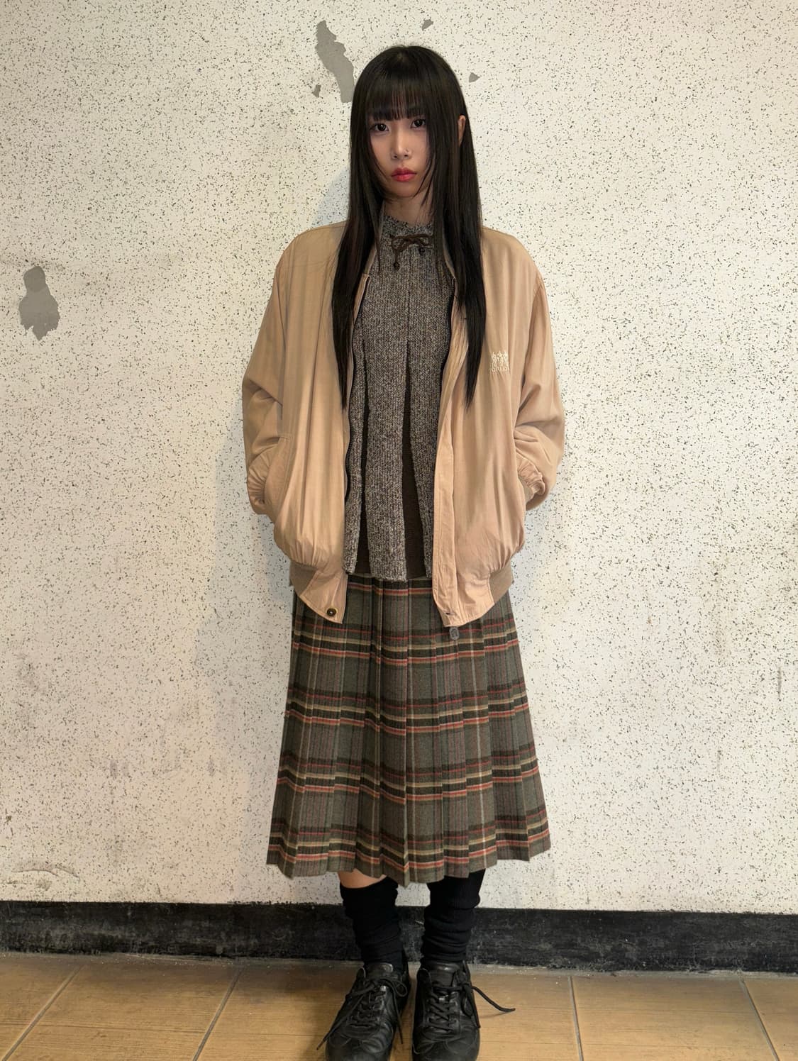 재패니즈 베이지 봄버 상품이미지1