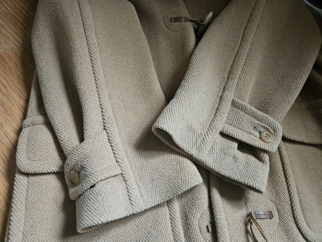 Vtg 베이지 컷파일울 100 더플코트  상품이미지6