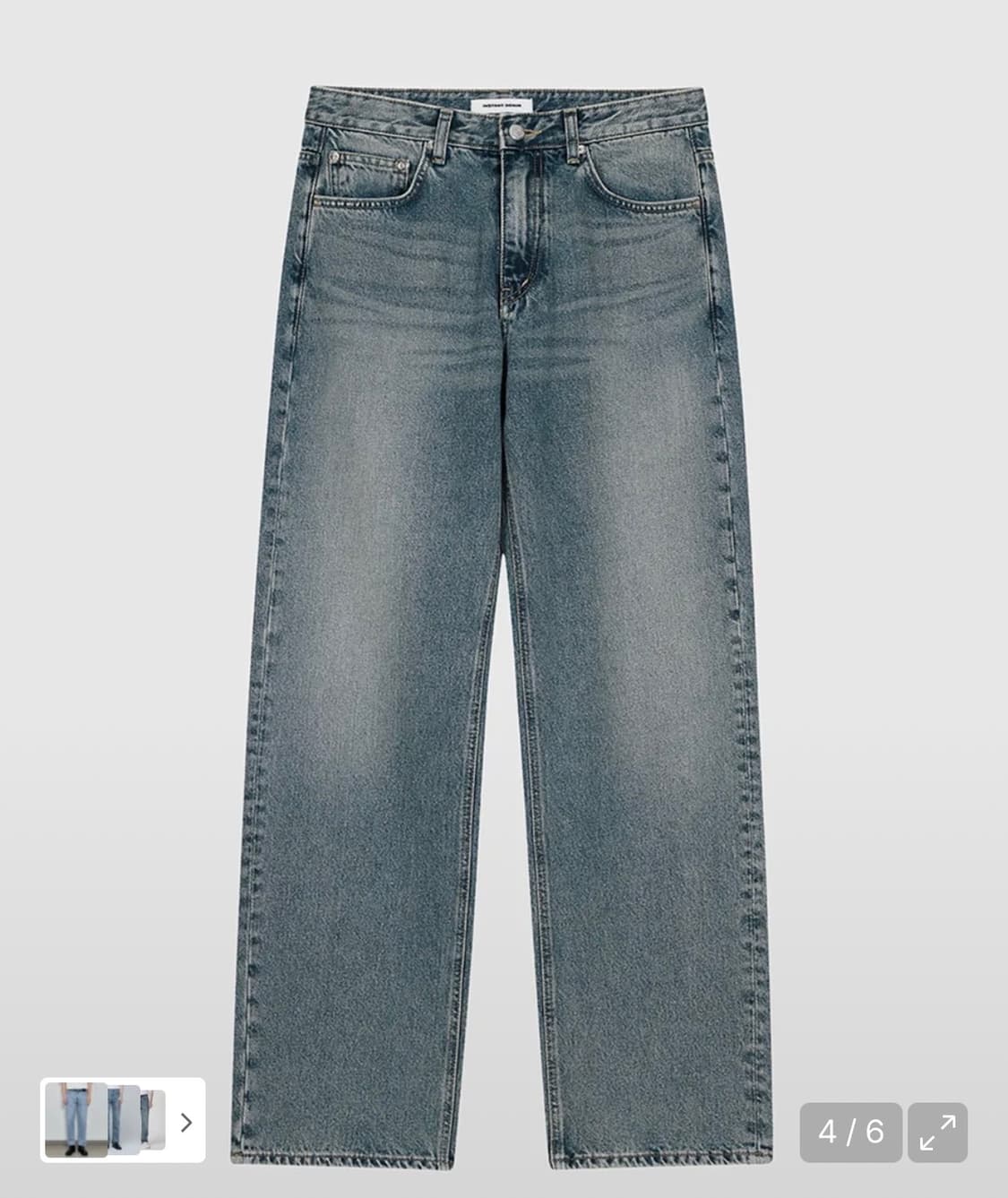 브랜디드 사하라 데님 와이드스트레이트 핏 상품이미지2