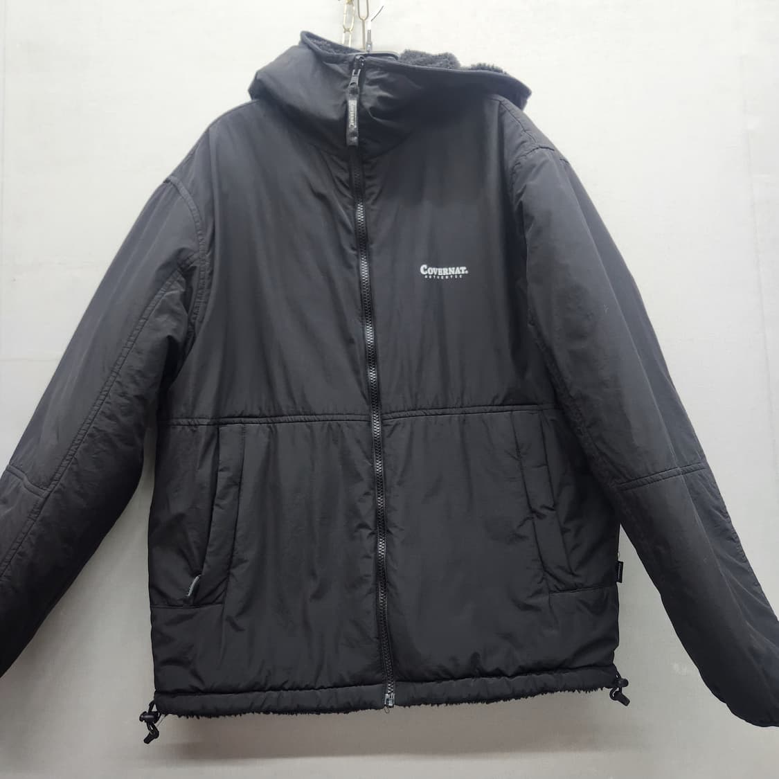 커버낫 빅로고 스트링 후리스/점퍼 후드집업M(L~XL) 남여공용 상품이미지1