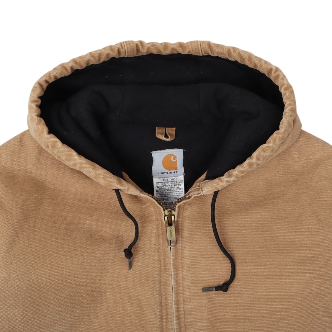 칼하트 J130 카멜 베이지 플란넬 덕액티브 워크자켓 상품이미지2