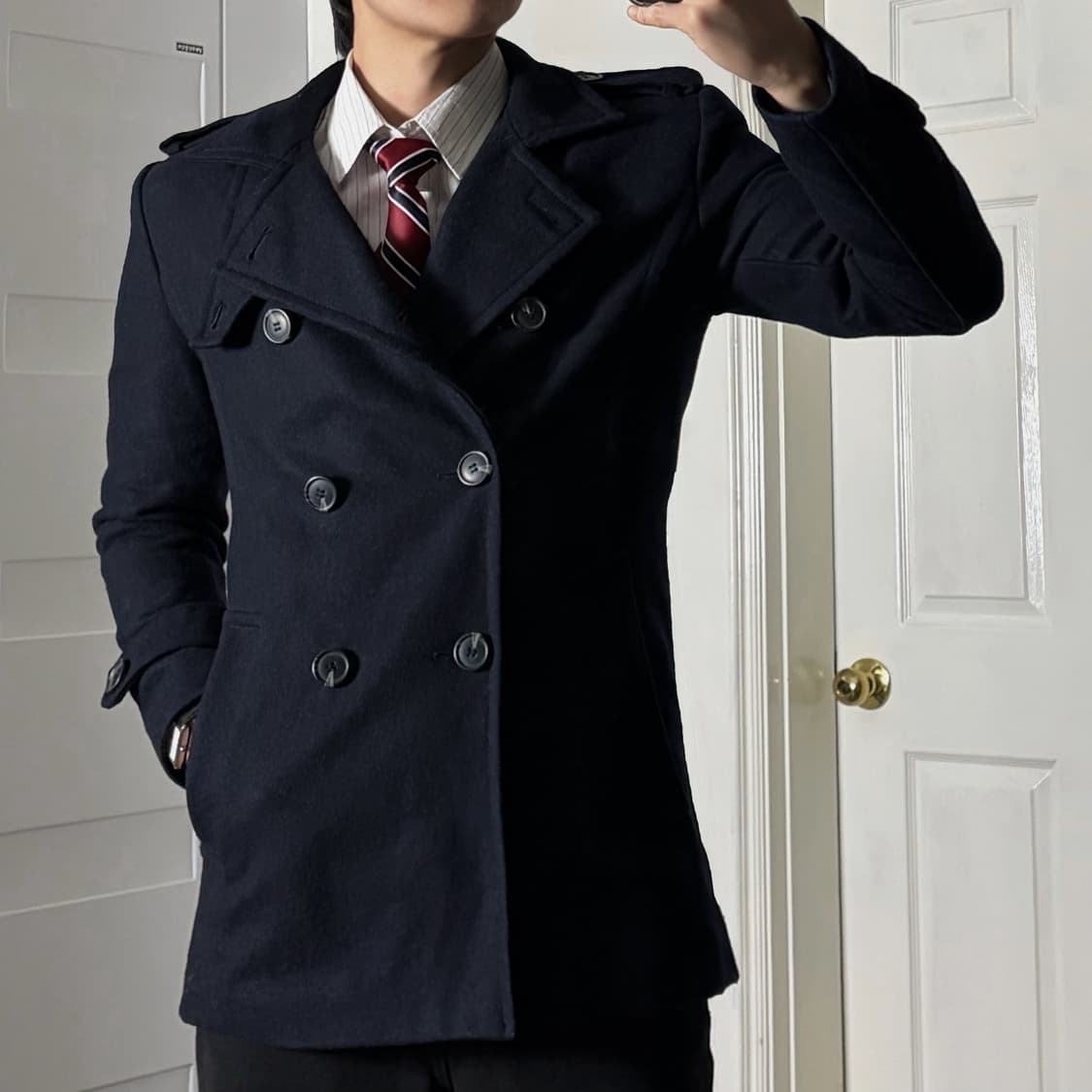 Clriden 하이넥 피코트 상품이미지2