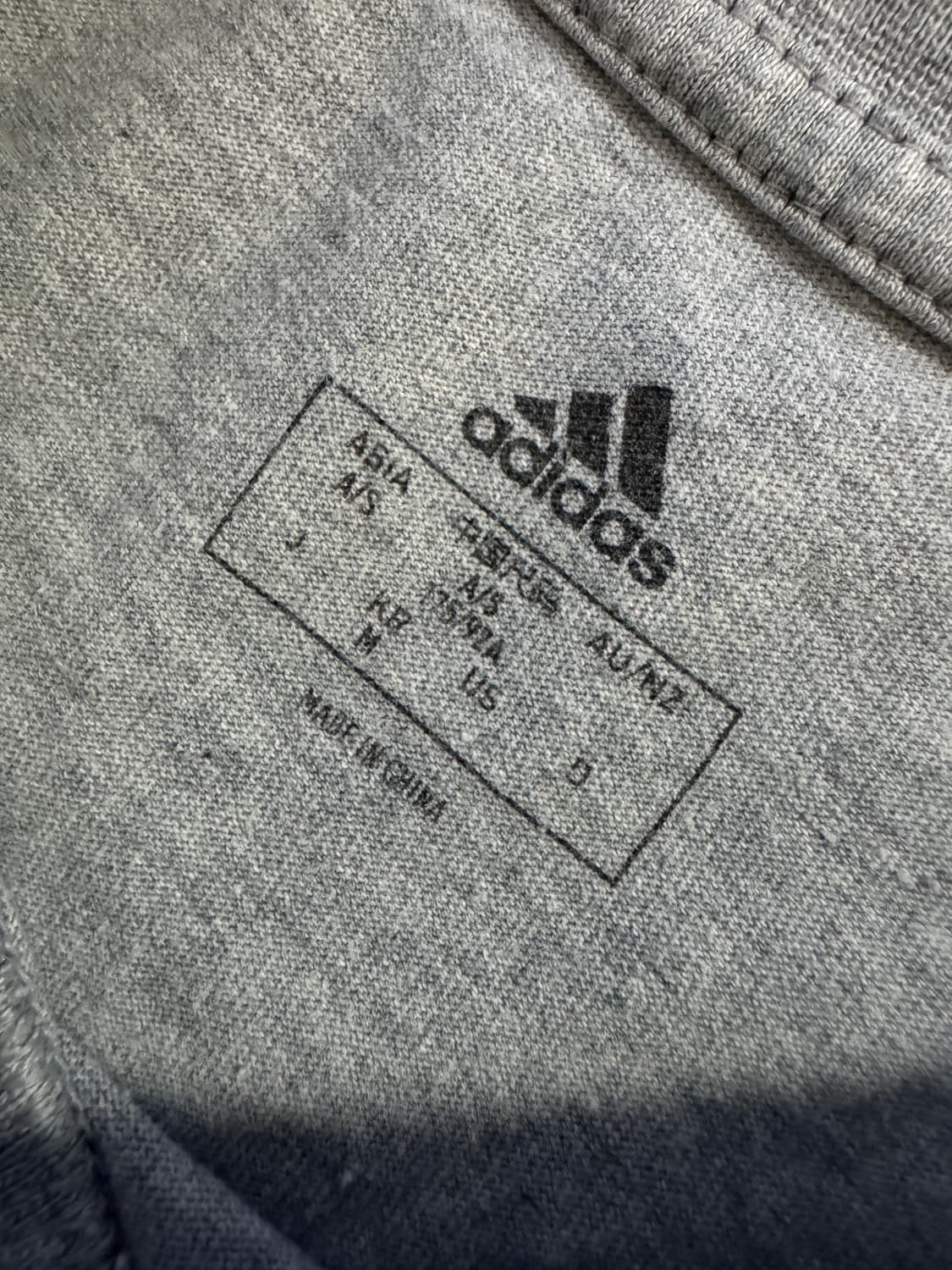 여성 아디다스 빅 로고 반팔 티셔츠 S 그레이 상품이미지3