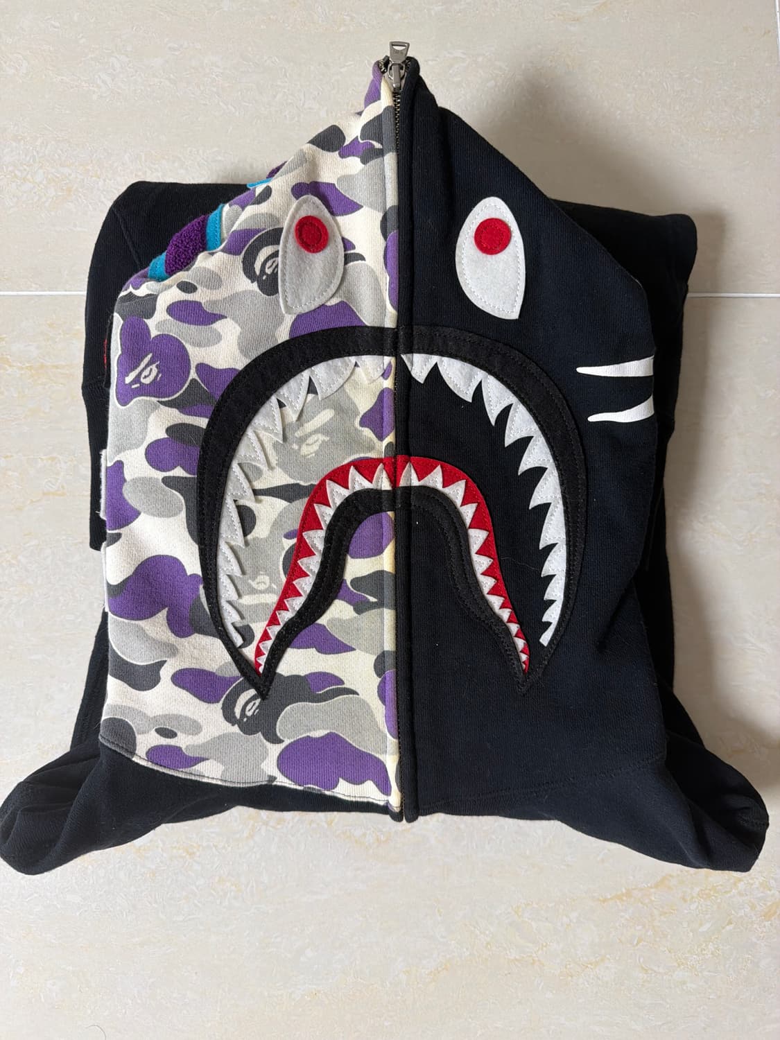 Bape 베이프 NYC 10주년 샤크 후드 블랙 상품이미지1