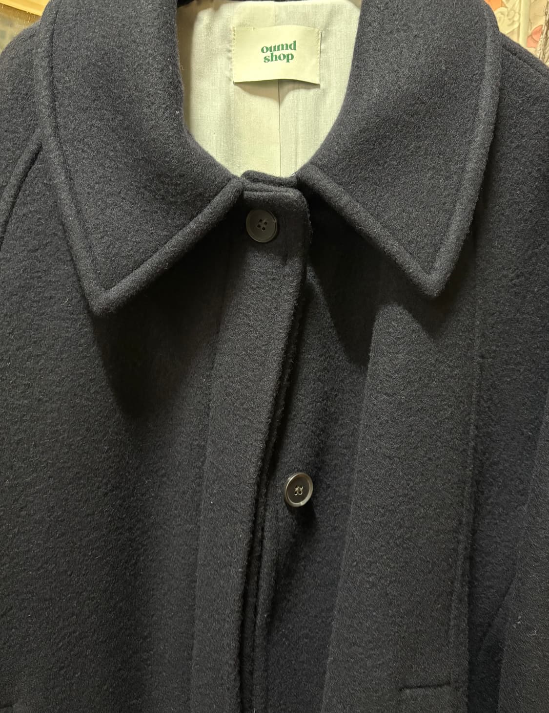 움드 메이드 하프 부클 코트 네이비 상품이미지5