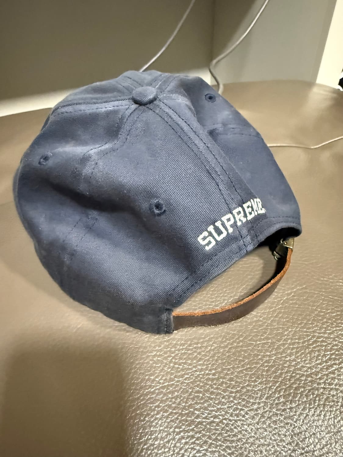 슈프림 s로고6패널캡 네이비 레어템 상품이미지3