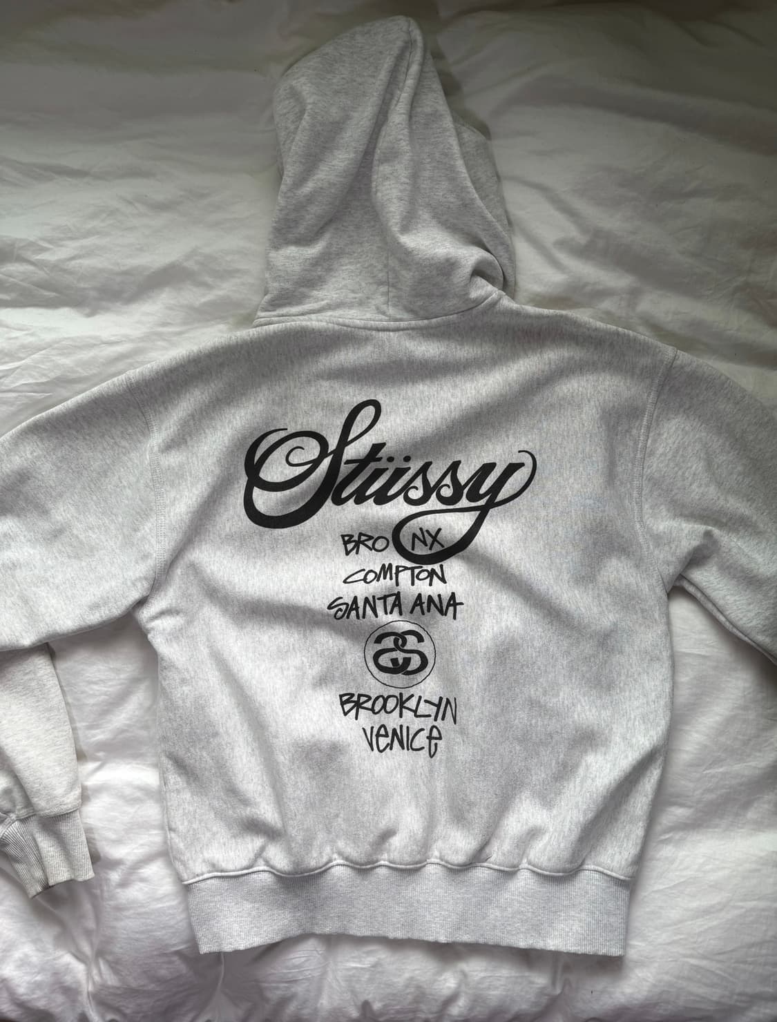 스투시 월드투어 후드 집업 애쉬 헤더 2022 L 상품이미지2