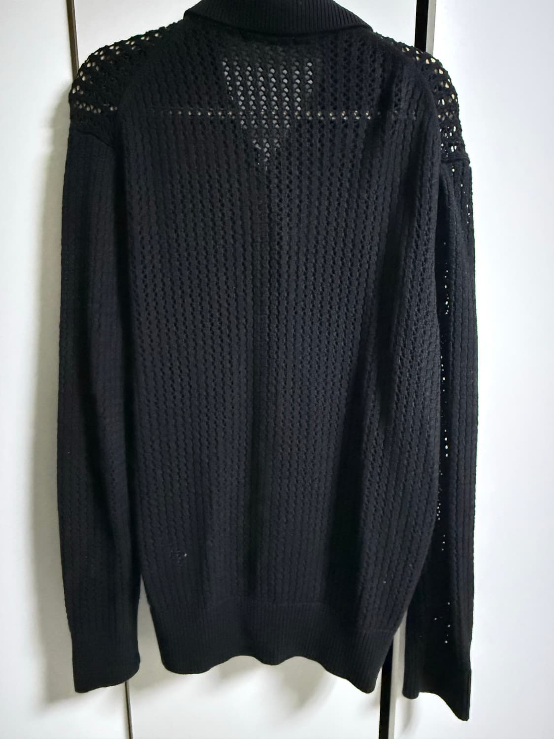 르마드 블랙 니트 집업 가디건 상품이미지8