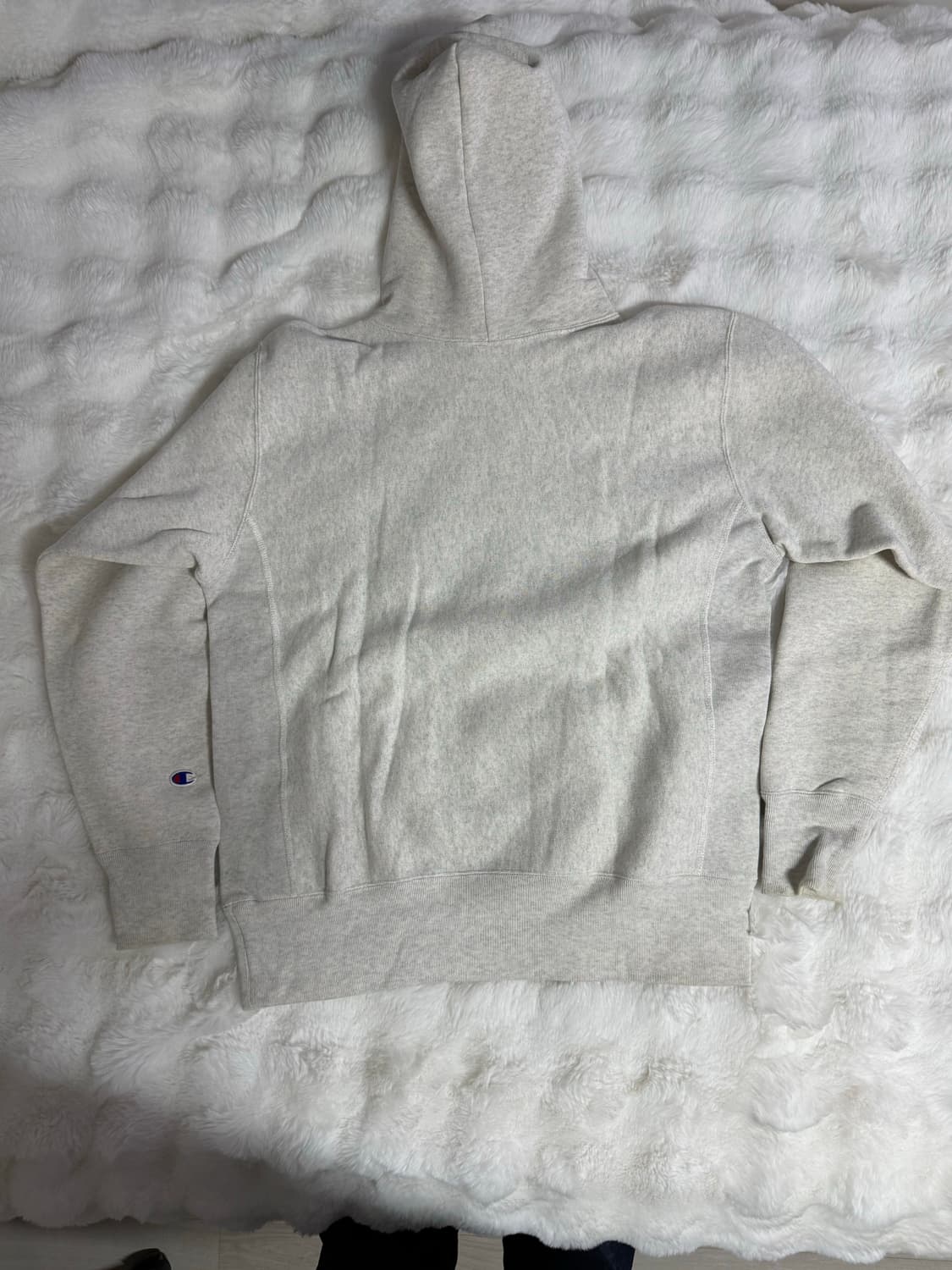 [L] 챔피온 리버스위브 블루택 후드 오트밀 상품이미지4