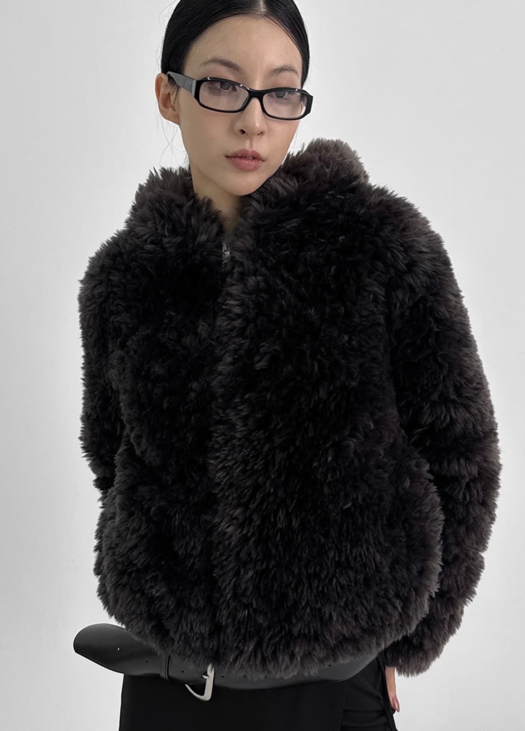 블랙업 후드 퍼자켓 상품이미지2